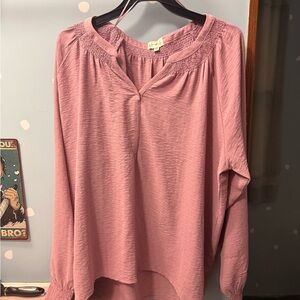 Wonderly Mauve Long Sleeve Blouse